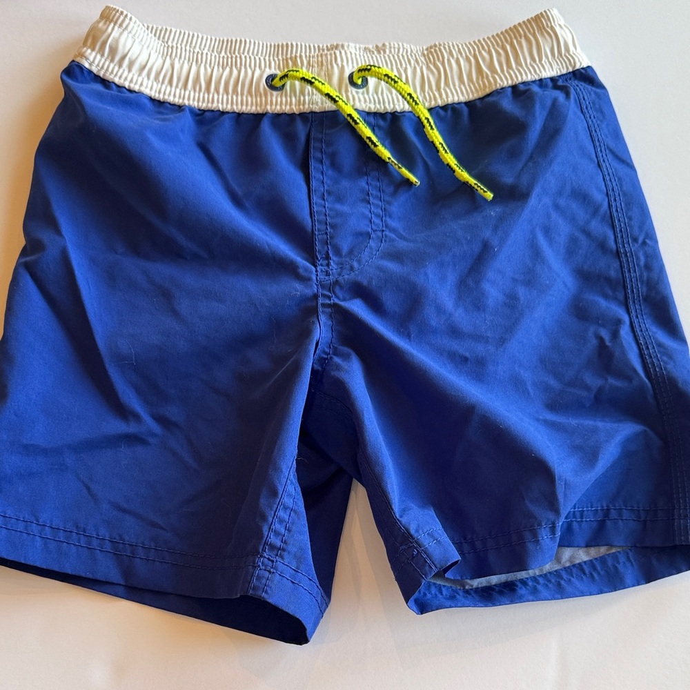Old Navy Blue Swim Trunks with White Waistband